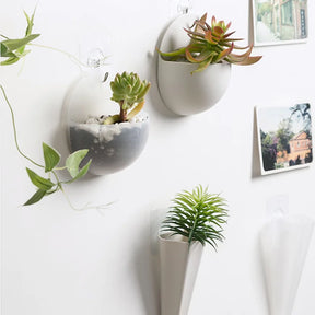 Wall Vase Interior Levitating Vase Artificial Flower Basket Wall Planter Hanging Vases Home Decoration Storage Organizer Pot