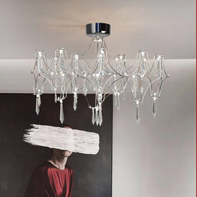 Modern Luxury Crystal Chandelier LED Starry Crystal Chandelier For Villa Parlor Bedroom Living Room Firefly Ceiling Chandeliers