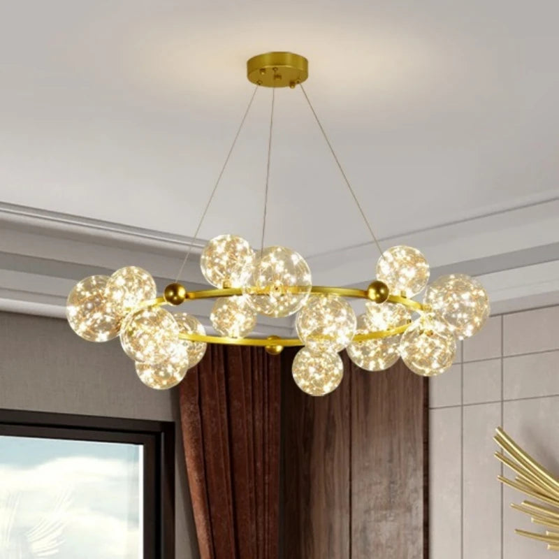 Luxury Magic Bean Living Room Bedroom Starry Chandelier Creative Restaurant Clothing Store Pendant Lamp Home Decor Light Fixture