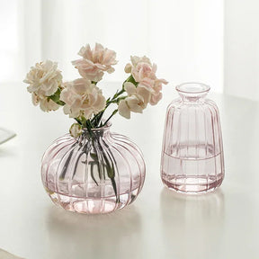 Creative Flower Bottle Modern Mini Glass Vase Transparent Flowers Bud Vase Home Plants Pot Living Room Decor Table Ornaments