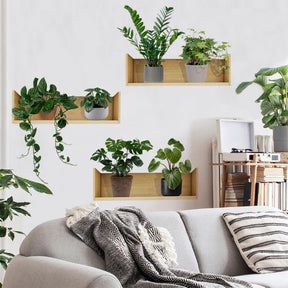 Decorative Wall Stickers for Living Room Green Plant Plant Rack Self-Adhesive Wall Stickers