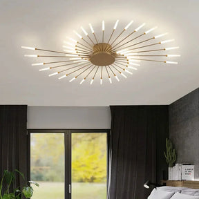 LED Creative Ceiling Light Chandelier Firework Shape Home Decor Ceiling Lamps Living Dining Room Bedroom Indoor Lighting Kitchen