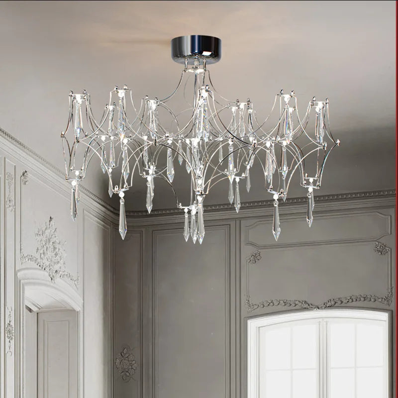 Modern Luxury Crystal Chandelier LED Starry Crystal Chandelier For Villa Parlor Bedroom Living Room Firefly Ceiling Chandeliers