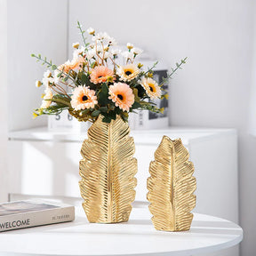 Gold Plated Ceramic Vase Home Decor Creative Design Porcelain Decorative Flower Vase For Wedding Decoration