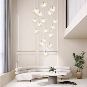 Modern ring stairs led lights pendant light lamps for living room led Chandeliers for dining room hanging light indoor lighting