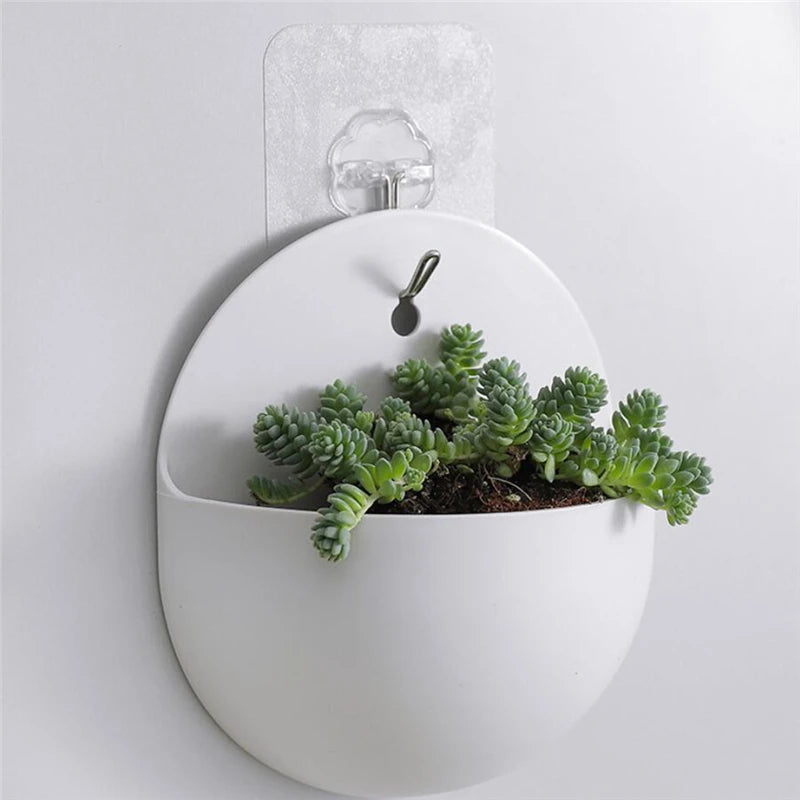 Wall Vase Interior Levitating Vase Artificial Flower Basket Wall Planter Hanging Vases Home Decoration Storage Organizer Pot